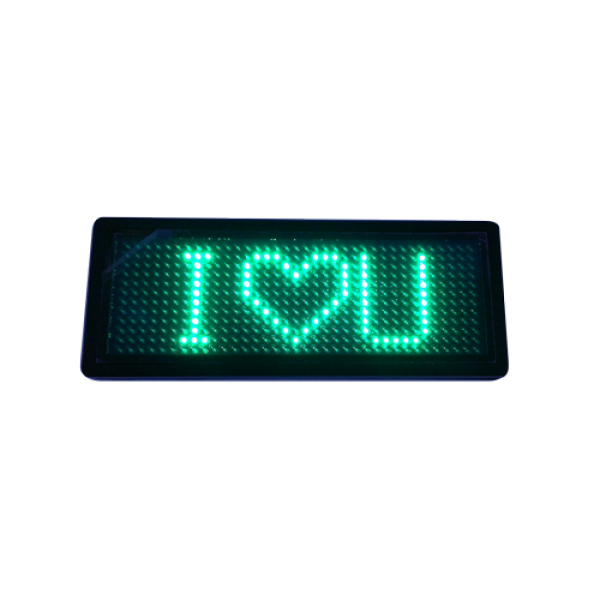 LED Name Tag Display-Green
